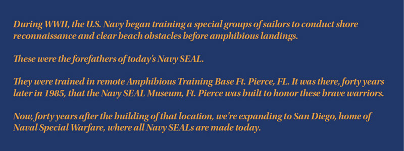 Sign up for the SITREP from our original location, Navy SEAL Museum Ft. Pierce