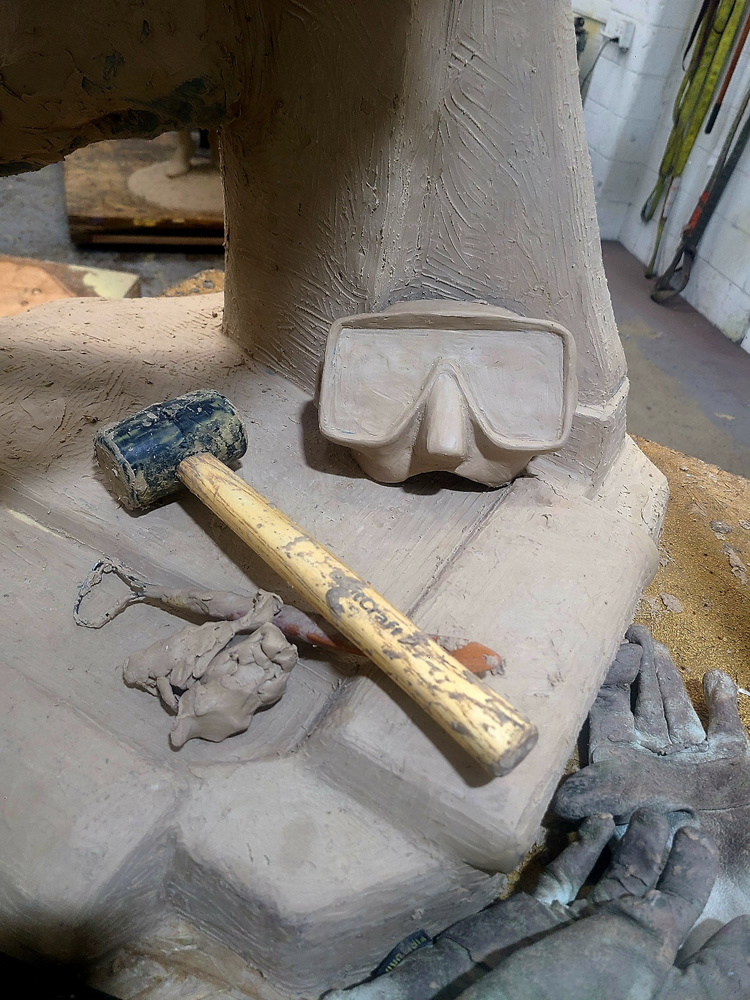 Combat Diver Statue Coming Along